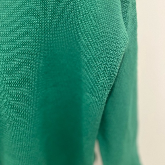 Miracle Green Crew Neck Sweater with Pink Accents - Picture 3 of 4